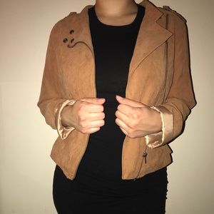 Faux suede jacket